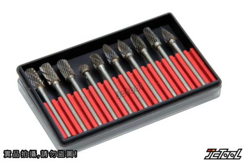 交叉紋 鎢鋼滾磨刀組10支組 (6mm)