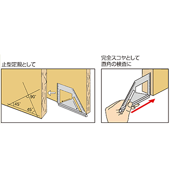 SHINWA 45/90度規止型定規62081 - :::: 台北建成工具JCtool ::::